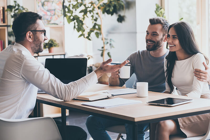 Couple meeting with a financial advisor